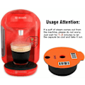 Miniatyrbild 4 av 5: BF Kaffeepads Wiederverwendbarer Kaffeefilter Nachfüllbarer Kaffeepad aus Kunststoff mit Löffel für Bosch Tassimo Kaffeemaschine 180ml