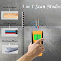 Miniatyrbild 4 av 5: LCD 3 i 1 träregelsökare metalltrådskabeldetektor väggcentrumscanner - batterier ingår ej longziming