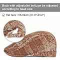 Miniatyrbilde 4 av 5: Retro Flat Cap PU Lær Justerbar Hat Høst Vinter Mørk Khaki Herrehatt