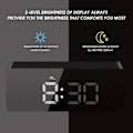 Miniatyrbild 3 av 5: Digital väggklocka med LED-display, stora siffror, inomhuskontor