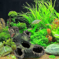 Miniatyrbilde 3 av 4: Trehull Gjemmested Hule Akvarium Reptil Habitat Landskapshuling