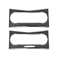 Miniatyrbillede 2 af 4: Midterkonsol Dash Opbevaringsbakke, Kulfiber Midterkonsol Aircondition Trim Cover Til (1stk, Sort)