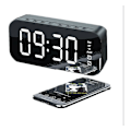 Miniatyrbild 3 av 5: Multifunktionell LED digital väckarklocka, Bluetooth-högtalare, sängbord lysande elektronisk musikbox