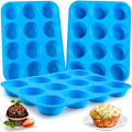 Miniatyrbillede 1 af 5: 3 stk. silikone muffinforme til bagning, non-stick silikone cupcakeforme til