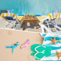 Miniatyrbild 4 av 7: 4 st solstol strandhandduk vindtät klämma handduksklammer B