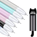 Miniatyrbillede 2 af 4: 12 stk. søde kattepenne gel kawaii penne sorte kuglepenne katteskoleartikler blandede stilarter