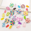 Pikkukuva 2 / 5: 32 kpl Gummy Resin Bear Charms -riipuksia, karkki -riipus, Lollipop Polymer Clay Charms