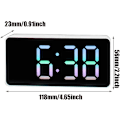 Miniatyrbild 3 av 5: Digital väckarklocka, LED-display, tyst digital väckarklocka med 4 3D DIY