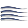 Miniatyrbilde 1 av 5: AR59 4PCS Gaffel Lang Hale Fiske Myk Kunstig Agns 115mm 7g Spraymalt Lures Tackle#4 Blå Rygg