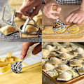Miniatyrbilde 5 av 5: Husholdning Kreativ Multifunksjonell Kjeksform Dumpling Skin Form Dumplings Press Kutte Klemmer Dumplings Kjøkken Gadgets