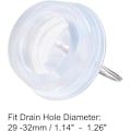 Miniatyrbillede 2 af 4: Gummi Vask Prop, Afløbsstop Transparent Blå Passer 29-32mm Med Ophængsring 2stk