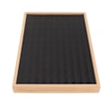 Miniatyrbillede 2 af 5: 100 Slots Ring Opbevaringsdisplayæske PU Læder Blød Foring Letvægts Multifunktionel Sort Jewerly Organizer Etui