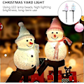 Miniatyrbilde 4 av 5: 2 LED Solar Snømann Lys Hagedekorasjon Julebelysning Hagebelysning Solcellelampe for