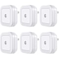 Miniatyrbild 1 av 4: Nattlampa med LED-sensor, 6-pack, super smart skymnings-till-gryningssensor, kallvitt
