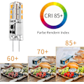 Miniatyrbilde 4 av 5: G4 LED-pærer 12v AC/DC Varmhvit 3000k 120lm,2w15-20w Halogen G4 Energisparende Jc Type Bi-pin Erstatningskapsel, Ikke-dimbar Lys10stk