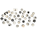 Miniatyrbillede 1 af 5: 20 stk. knapper, forhindrer utilsigtet eksponering knapper, skjorte anti-lys spænde knapper, kunstige imitation perle knapper, med bagkobling, til Diy klud