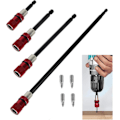 Miniatyrbild 1 av 5: Borrförlängningsbitshållare 4 st - 12' Magnetisk borrskruvmejselbitshållare Bar Chuck Adapter Exten GIft ZMYX