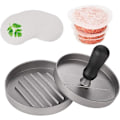 Miniatyrbillede 1 af 5: Burgerpresse + 100 vokspapirer. Hamburgerformssæt med non-stick belægning. Special