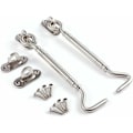 Miniatyrbild 1 av 5: Storm Hooks, Rostfria Dörrkrokar, Flerfunktionskrokar för Skjul Dörr, Garage Dörr, Fönster, Stuga, 6\" 2 Pack