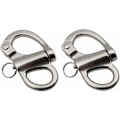 Miniatyrbild 1 av 5: 52mm-316 Rostfritt Stål Fast Karbinhake Shackle Fjäder Shackle Hand Pull Hook Rig