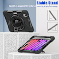 Miniatyrbild 3 av 5: Hand Strap Case för Ipad Mini 6, 8,3 tum, Fallskydd, Barnvänligt, Justerbart Stativfodral