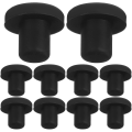 Miniatyrbillede 3 af 3: 10 stk. T-formede gummiplugger Runde hulpropper Gummiforseglingsplugger Forseglingsstop (1,50X1,50X1,30CM, sort)