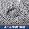 Miniatyrbilde 3 av 5: Luksuriøs Chenille Badematte, Ekstra Myk og Absorberende Dusjmatte, Maskinvaskbar, Sklisikker Pluss Tepperunner for Badekar, Dusj og Bad