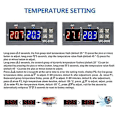 Miniatyrbilde 4 av 5: Dc 12v Dobbel Digital Display Termostat Temperaturregulator Temperaturkontroller
