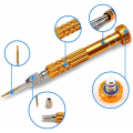 Miniatyrbild 3 av 5: 5-i-1 Multifunktionell Precision Liten Magnetisk Fick Skruvmejsel för Glasögon Smartphones Tabletter Klockor Reparationsverktygssatser