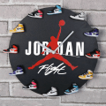 Miniatyrbild 2 av 4: Anpassad dekorativ väggklocka i trä, kreativ tredimensionell skoform väggklocka aj1-12 generation AirJordan väggklocka