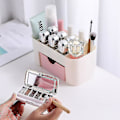 Miniatyrbillede 2 af 3: Kosmetisk makeup børste opbevaringsboks arrangør (blå)