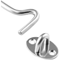 Miniatyrbilde 2 av 5: Hytte krok øyelås, 4 tommers dørkrok krok og øye rustfritt stål dør lås metall port krok dør svinglås heavy duty krok lås for dører vindu