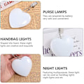 Miniatyrbillede 5 af 5: Punge lys sensor håndtaske LED lys hjerteform pung lys (1 stk, hvid)