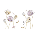 Miniatyrbild 1 av 5: Ny blommig väggdekal, vacker inredning, självhäftande, avtagbar väggkonstdekal, 1 set
