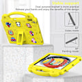 Miniatyrbild 2 av 5: Cartoon Pattern Case For Ipad Pro 10.5 Inch Air 10.5 Inch 2019 With Handle, Adjustable Stand, Shockproof, Kid Friendly Design Cover（Yellow）