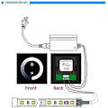 Miniatyrbillede 4 af 5: Dæmpbar lys, dæmpbar LED-touchpanel, monokrom dæmpningsvægkontaktcontroller, stille DC 12v-24v touchpanel LED-lysstrimmel med brugermanual (bl