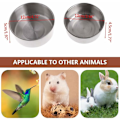 Miniatyrbild 2 av 5: Foderkopp i rostfritt stål för fåglar, vattenkopp, matskål, tillbehör till fågelbur (2-pack)