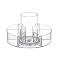Miniatyrbillede 3 af 5: 2 stk. Kosmetisk opbevaringsstativ Krydderier Makeup drejeskive Organizer Roterende bakke til smykker Multifunktion (Transparent)