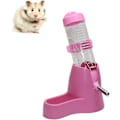 Miniatyrbild 1 av 4: Ppiao 3 i 1 Hamster Hängande Vattenflaska Husdjur Automatisk Dispenser Med Bas För Dvärghamster Mus Råtta Igelkott 125ML Rosa