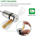 Miniatyrbillede 3 af 4: USB-ventilator med tids- og temperaturvisning og fleksibel svanehals
