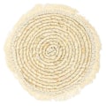 Miniatyrbillede 1 af 2: Macrame Coaster Rund Vævningspladsmåtte Håndvævet Coaster Anti-slip Pladsmåtte（28X28CM）