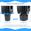 Miniatyrbillede 4 af 5: Bilkopholder Udvider Adapter Med Telefonholder (justerbar), Dobbelt Bilkopholder Organizer Passer Til 2,5\"-3,8\" Diameter 18-40 Oz Flasker, Krus, Stor
