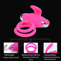 Miniatyrbilde 3 av 5: Vibrerende silikon C-ring 10 moduser av massasjemønstre og intensitet legger til mer spennende følelse for menn eller par (rosa)