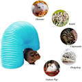 Miniatyrbild 3 av 4: Hållbar teleskopisk rör hamster rör gömma rör iller hamster leksaker träningsrör (blå)