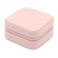 Miniatyrbillede 1 af 5: Lille smykkeskrin Minimalistisk PU læder bærbar rejse smykkearrangør Pink