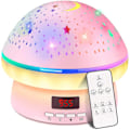 Miniatyrbillede 1 af 5: LED Stjernehimmel Projektorlampe, Rotation Stjerneprojektor Nattelys Børne Twinkle Lights, Pink
