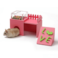 Miniatyrbild 2 av 5: 3 i 1 Hamsterhus Ekorre Sovande Bo Hål Stege Leksak Matare Skål Blå（Grön)