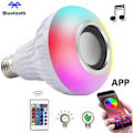 Miniatyrbild 1 av 5: Ljuskälla 2 i 1 Bluetooth LED-färg Fjärrkontroll E27 Musikhögtalare Rgb-högtalare Intelligent färgljus Speciallampa för musik och musikspelare [ene
