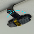 Miniatyrbillede 4 af 5: 2 stk. solbriller clips til bilens solskærm, bilholdere til solbriller, billetkort - sort + guld