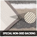 Miniatyrbillede 3 af 5: Maskinvaskbar skridsikker bademåtte 40x60x3cm, super blød absorberende tyk brusebadsmåtte mikrofiber badeværelsesdekoration, grøn (40*60cm, grøn)